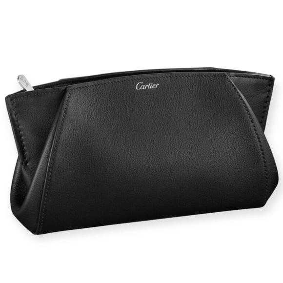 CARTIER Clutch Onyx Taurillon Leather C De Cartier Bag Palladium Hardware EUC - Picture 5 of 15